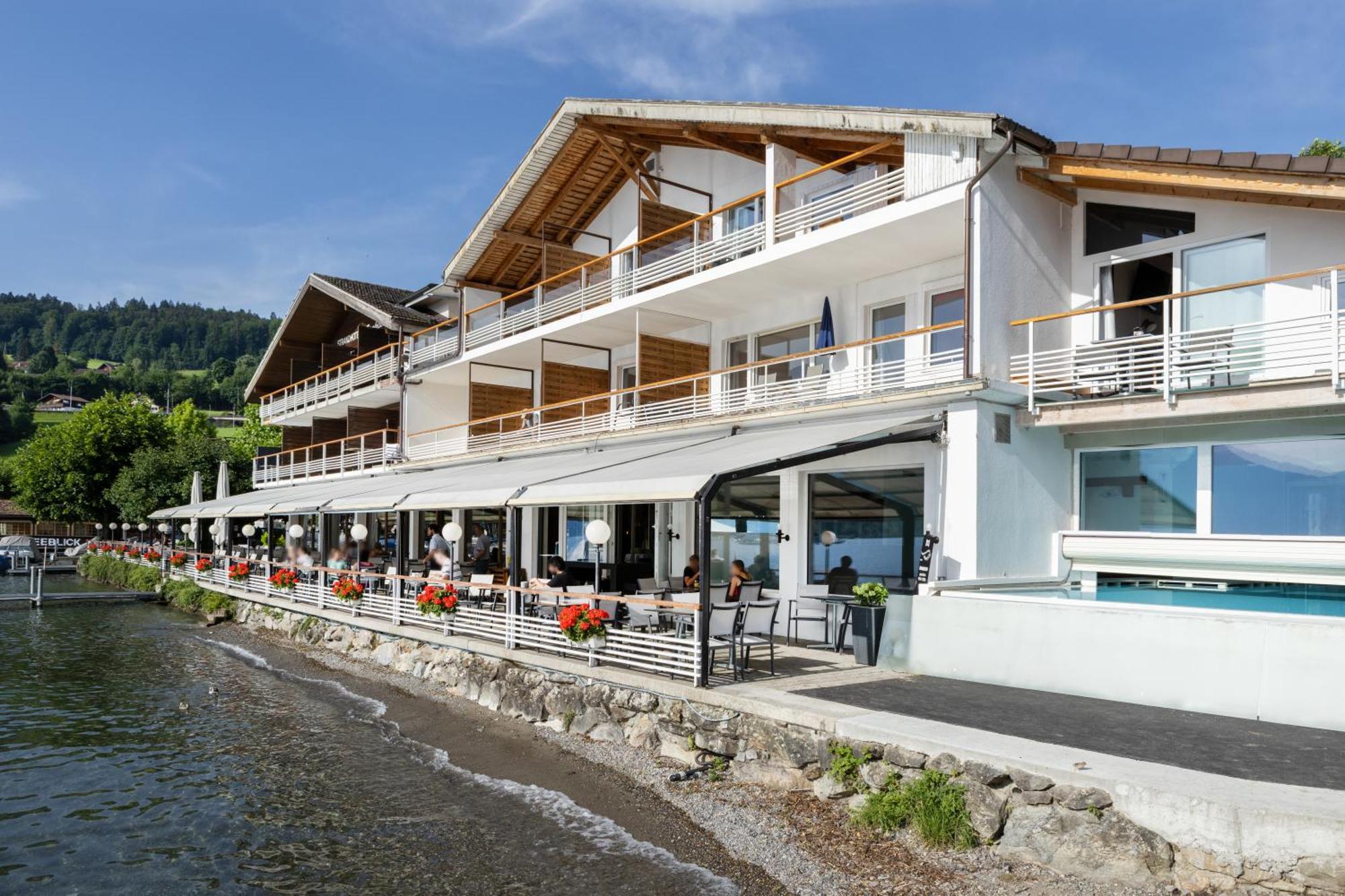 Strandhotel Seeblick Faulensee Dış mekan fotoğraf
